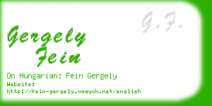 gergely fein business card